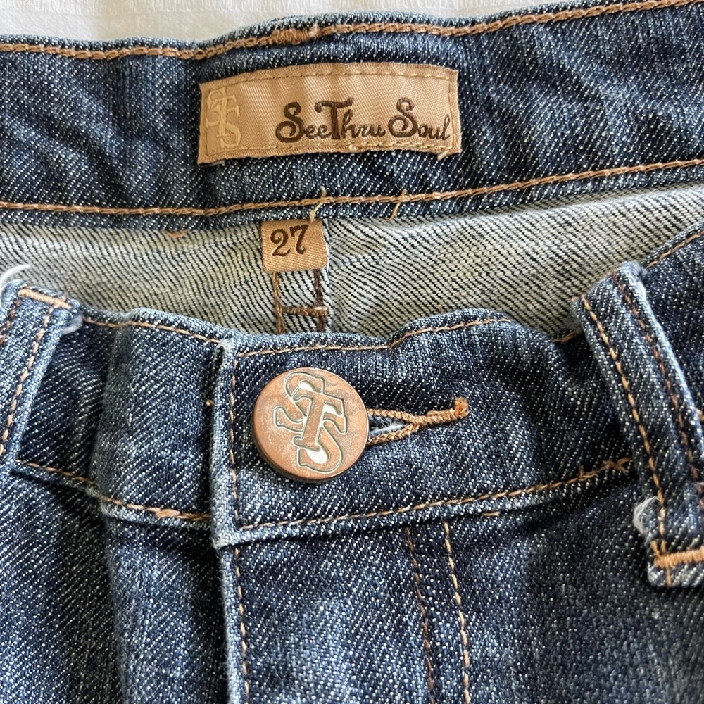 See Thru Soul Women's Blue Jeans Size 27 - Picture 9 of 11